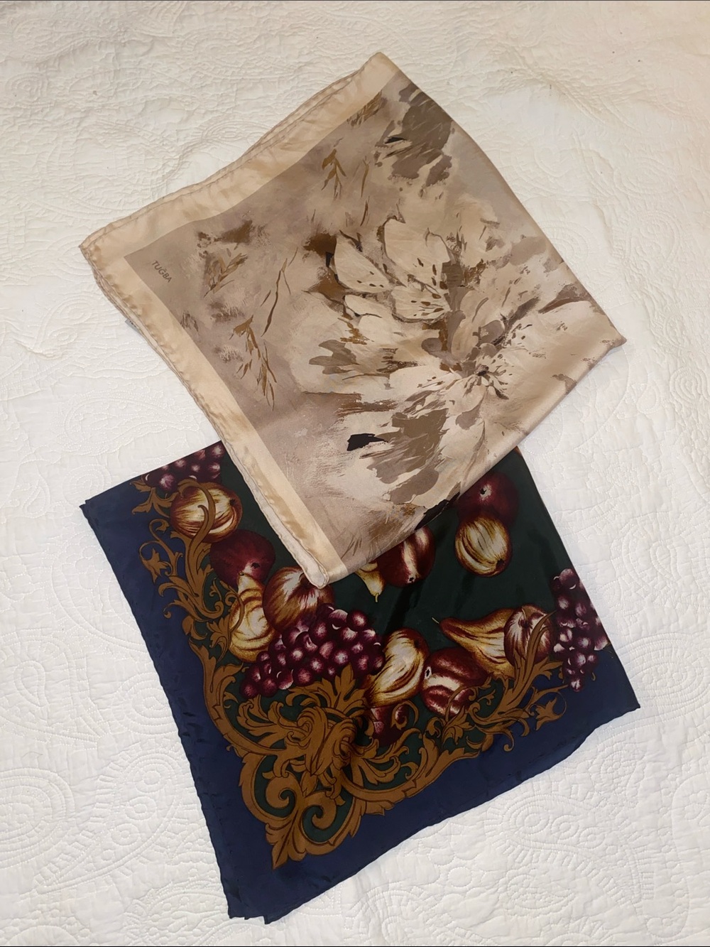 Tugba &  Floral Silk Scarfs lot